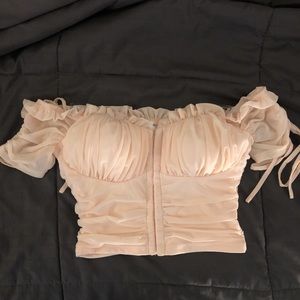 SOLDWild Rina Off Shoulder Crop Top